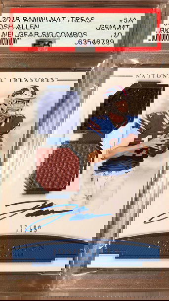 2018 National Treasures Josh Allen RC Auto RPA PSA 10 Gem-Mint