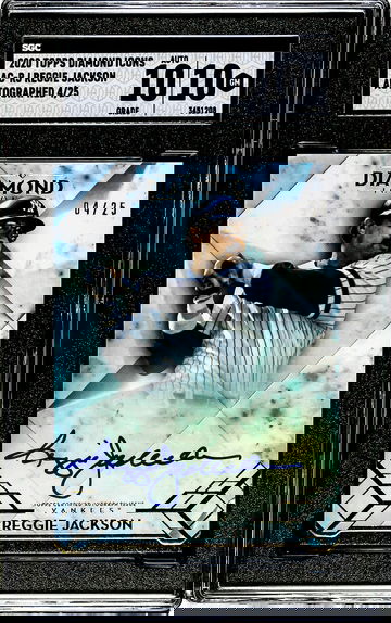 2020 Topps Diamond Icons Reggie Jackson Auto Yankees /25 SGC 10/10 POP 1