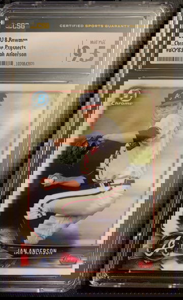 2018 Bowman Chrome Prospects Ian Anderson Rookie Card CSG 9.5 Mint Plus