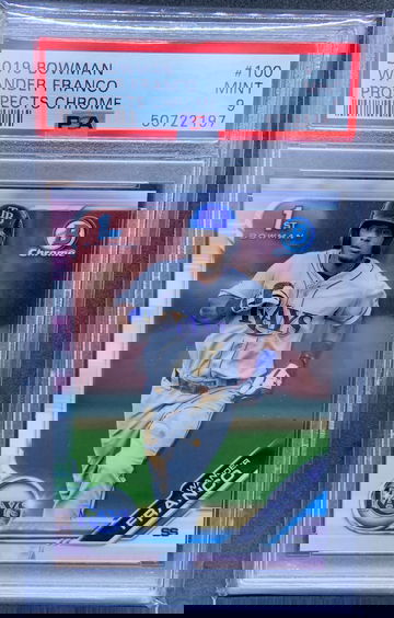 2019 Bowman Chrome (1st) Prospects Wander Franco Rookie Card# 100 PSA 9