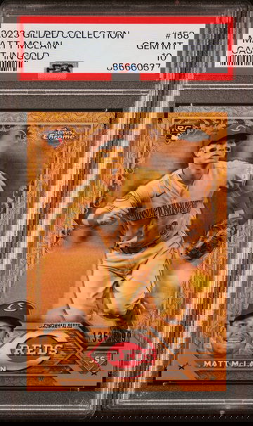 /199 MATT MCLAIN 2023 TOPPS GILDED CAST IN GOLD ROOKIE RC REDS SP PSA10🔥