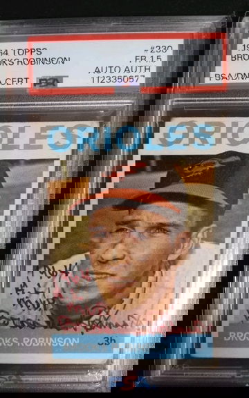 1964 Topps #230 Brooks Robinson PSA 1.5 Auto 10