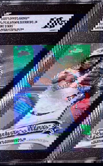 2020 Topps Chrome Vladimir Guerrero Jr Future Stars GREEN Refractor #’d 58/99 SGC 10