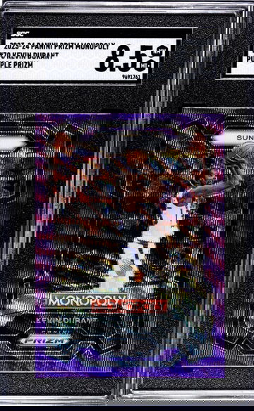 2023-24 Panini Prizm Monopoly #70 Kevin Durant Purple Prizm SGC 8.5