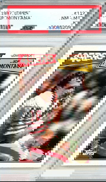1987 TOPPS JOE MONTANA #112 SAN FRANCISCO 49ERS HOF PSA 8 NM-MT