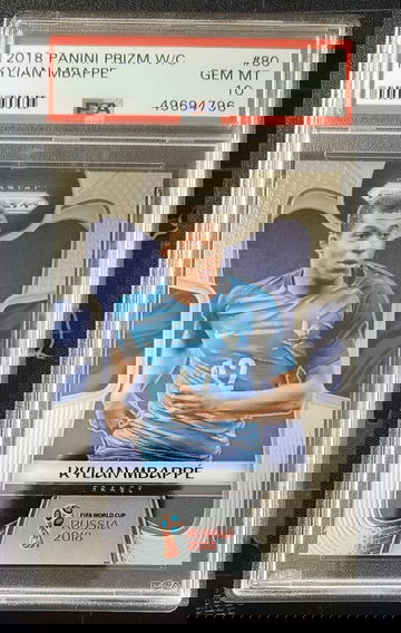 2018 Panini Prizm World Cup Kylian Mbappe PSA 10