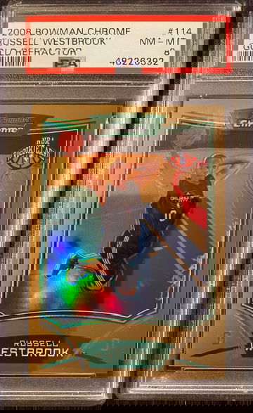 2008 Bowman Chrome Russell Westbrook Gold Refractor /50 PSA 8