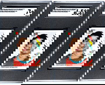 2006 Panini World Cup Stickers #298 Cristiano Ronaldo SGC 7 and SGC 6.5 (LOT OF 2)
