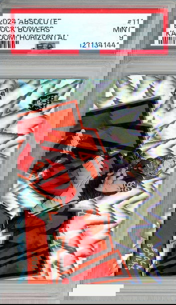 2024 PANINI ABSOLUTE KABOOM! HORIZONTAL BROCK BOWERS #11 ROOKIE RC PSA 9 MINT