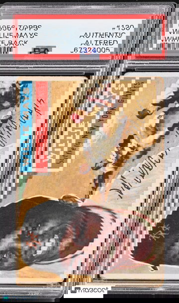 1956 Topps Baseball Willie Mays #130 PSA A White Back