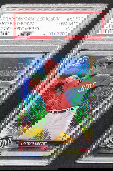 Carter Kieboom 2018 Bowman Chrome Mega Box Red Jersey PSA 10 POP 17