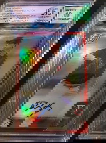 Stephen Gonsalves Bowman Chrome RED Prospect RC Auto #ed/5 