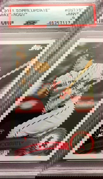 2011 topps update mike trout rookie PSA 9