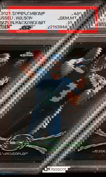 Russell Wilson 2012 Topps Chrome #40 Rookie RC Steelers Seahawks - PSA 10