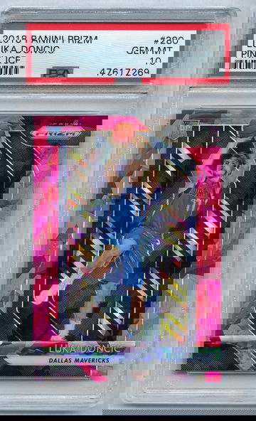 LUKA DONCIC 2018 Panini Prizm PINK ICE Rookie Refractor #280 PSA 10 Gem Mint