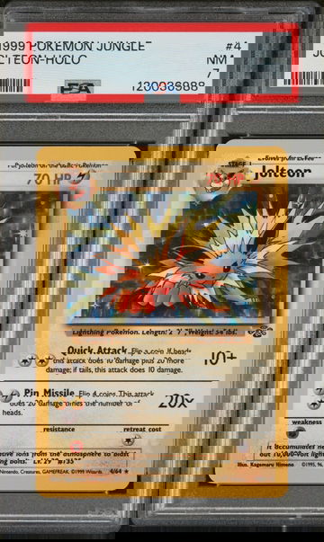 1999 Pokémon Jungle Jolteon #4/64 Holo PSA 7