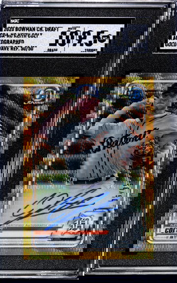 2020 Bowman Chrome Draft Colt Keith Gold Wave Refractor Rookie Auto /50 SGC 9.5