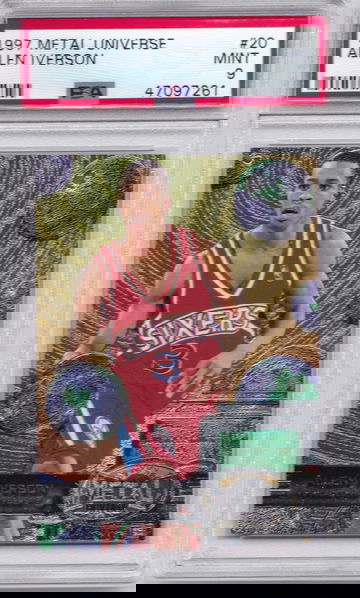 Allen Iverson 1997 Metal Universe PSA 9