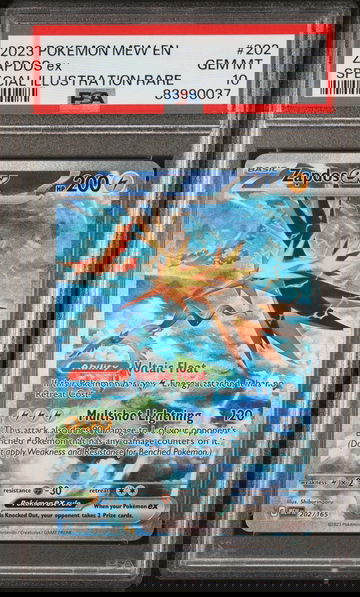 2023 Pokemon Scarlet and Violet 151 Special Illustration Rare Zapdos Ex #202 PSA 10