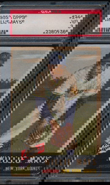 1953 Topps #244, Willie Mays SP PSA 3 VG *HOF