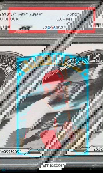 1972 O-Pee-Chee Baseball Lou Brock #200 PSA 6