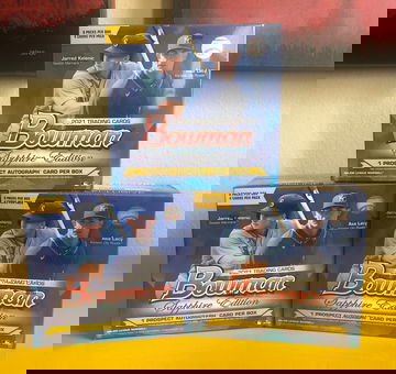 2021 Bowman Sapphire Edition MLB boxes x3
