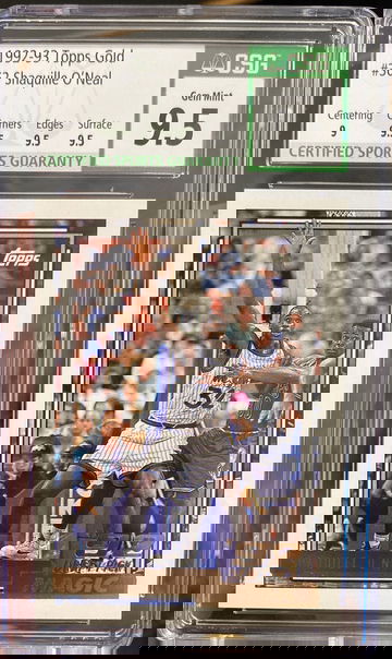 1992 Topps Gold Shaquille O’neal CSG 9.5 Rookie Card RC PSA