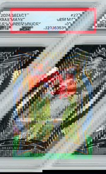 DRAKE MAYE 2024 Panini Select Black & Green Shock Rc #27 PSA 10