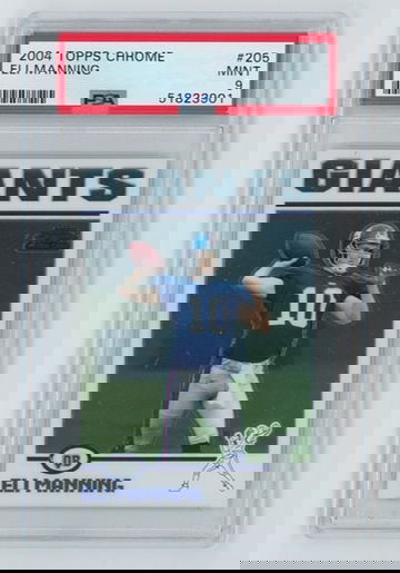 2004 topps chrome eli Manning Rc psa 9