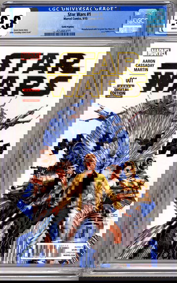 STAR WARS #1 CGC 9.8 *RARE 6TH PRINTING DOUBLE COVER* JOHN CASSADAY COVER & ART 2015