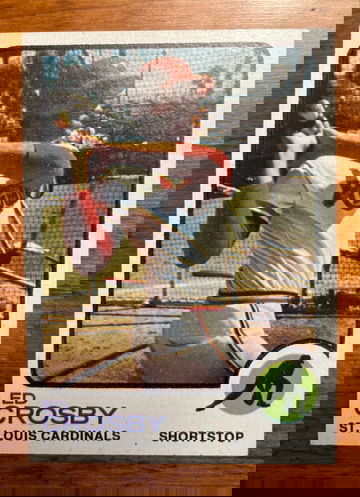 1973 TOPPS ED CROSBY #599, NM-MT, HIGH GRADE