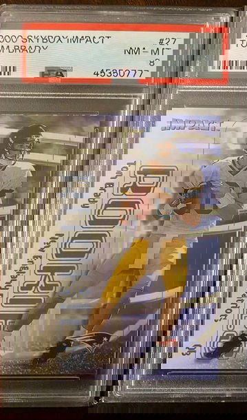 Tom Brady Skybox Impact Rookie PSA 8