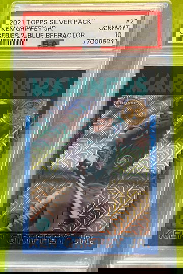 2021 Topps Silver Pack Ken Griffey Jr. series 2 Blue Refractor /150