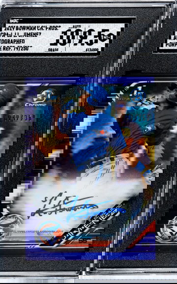 2019 Chrome Prospect CPA-LJ Leonardo Jimenez Autographed Purple Refractor 79/250