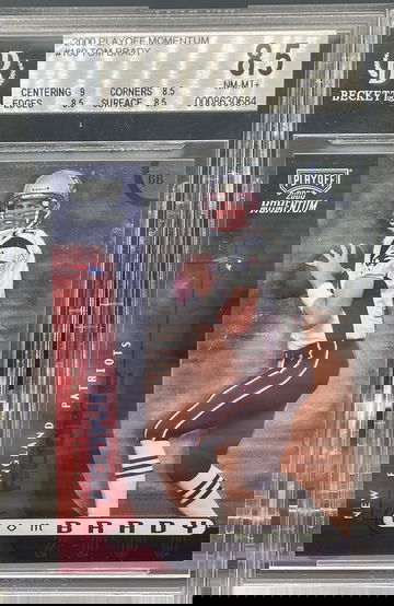 2000 playoff momentum Tom Brady BGS 8.5 /750