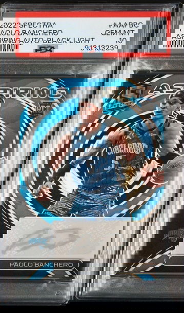 PSA 10 2022 Panini Spectra Aspiring Autographs Black Light Paolo Banchero Rookie