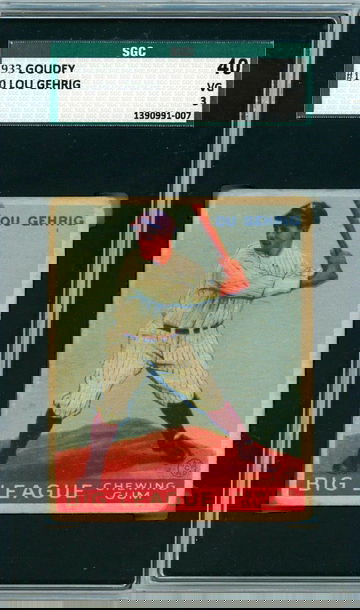 1933 Goudey Lou Gehrig #160 SGC 40 P1263