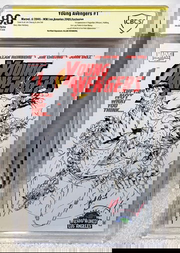 Young Avengers #1 (2005) CBCS 9.8 not CGC SS - WW Wizard World sketch variant Heinberg Signature