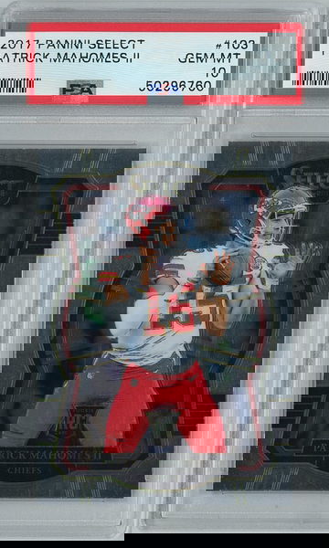 2017 Panini Select #103 Patrick Mahomes Rookie PSA 10 