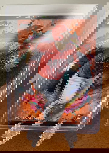 2024 Topps Finest Nolan Schanuel Orange Refractor Rare RC /15