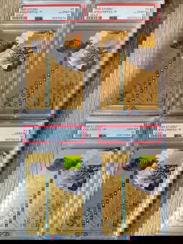 Lot of 4 - 1995 Studio Ken Griffey Jr Gold PSA 10