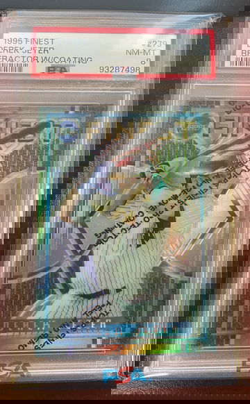 1995 Topps Finest Refractor w Coating PSA 8 Derek Jeter