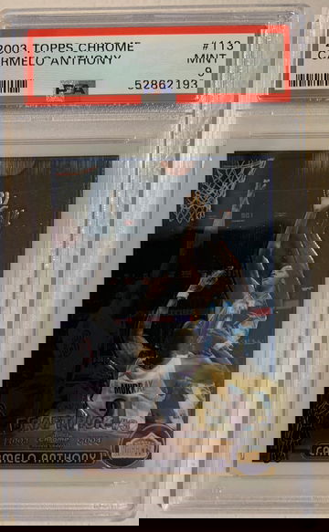 2003 Topps Chrome #113 Carmelo Anthony RC PSA 9 MINT