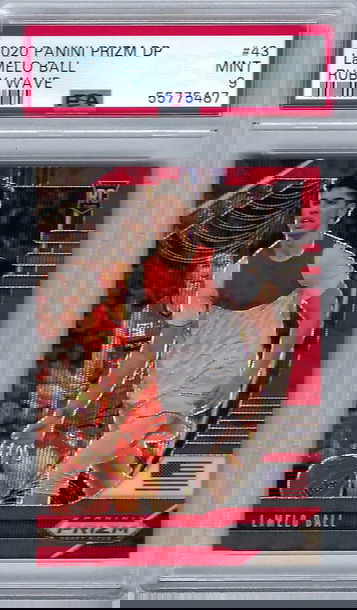 2020 Panini Prizm Draft Picks Ruby Wave Prizm LaMelo Ball #43 *PSA 9* Charlotte Hornets