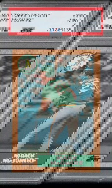 1987 Topps Tiffany #366 Mark McGwire PSA 9 Mint