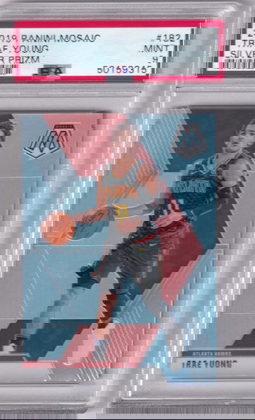 2019 Panini Mosaic Trae Young Silver Prizm #182 PSA 9