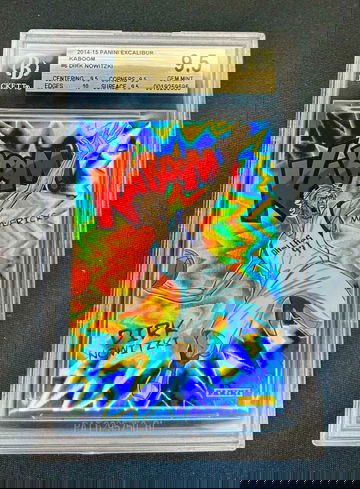 2014 Dirk Nowitzki Panini Excalibur Kaboom Vertical Holo BGS 9.5 GEM #6 KABOOM! LOW POP SP