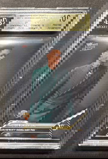 2023 Topps Now Draft Victor Wembanyama RC BGS 10 Pristine 