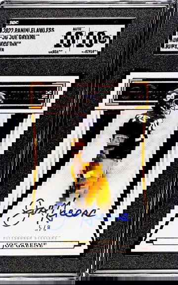 2022 Panini Flawless JOE GREENE Honored Ink Ruby Auto /8 HI-JG SGC 10/10 POP 1