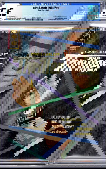 BORIS KARLOFF’S THRILLER #1 CGC 7.5 CULT 1960'S TV HORROR SERIES GOLD KEY 1962